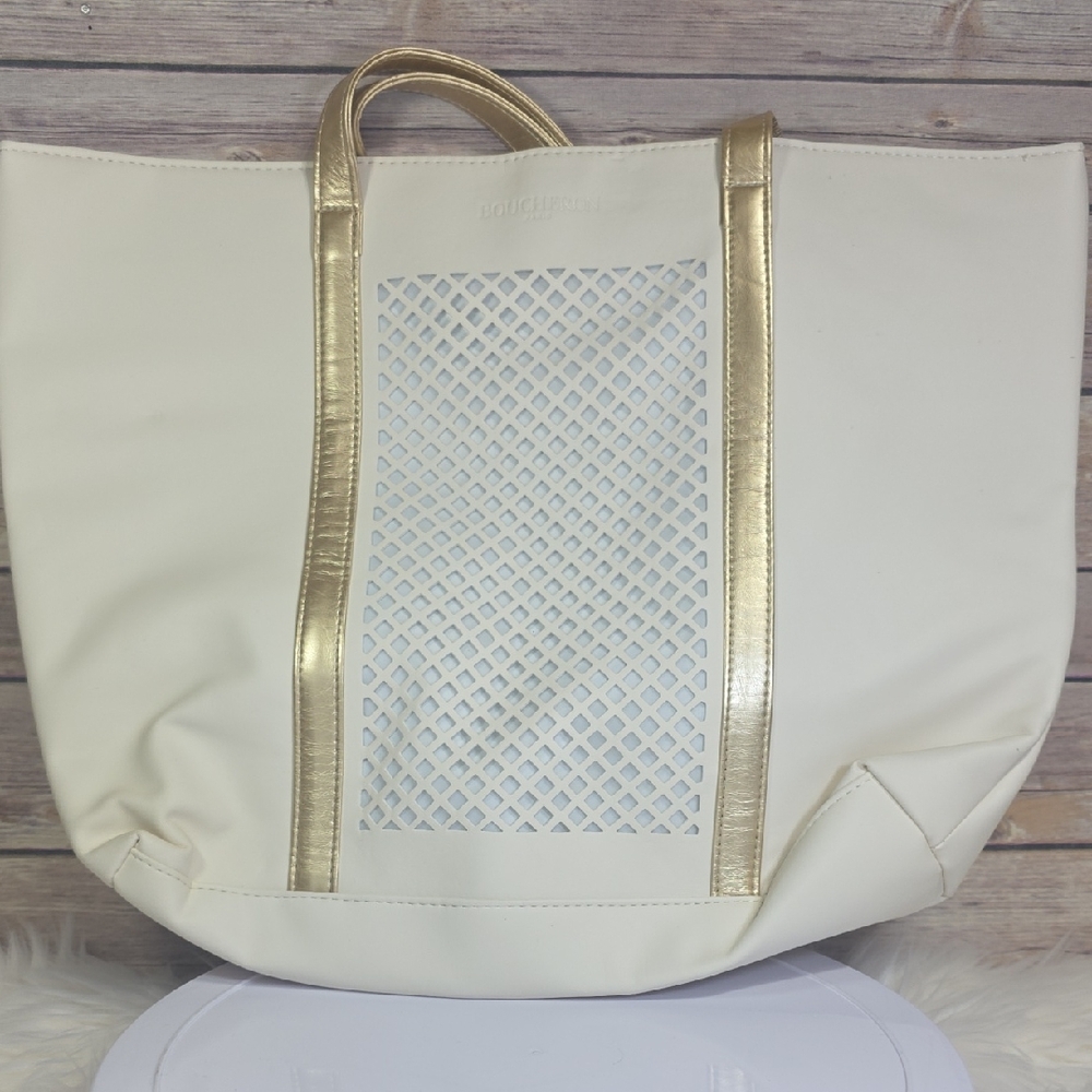 Cream and Gold Women's Tote Bag